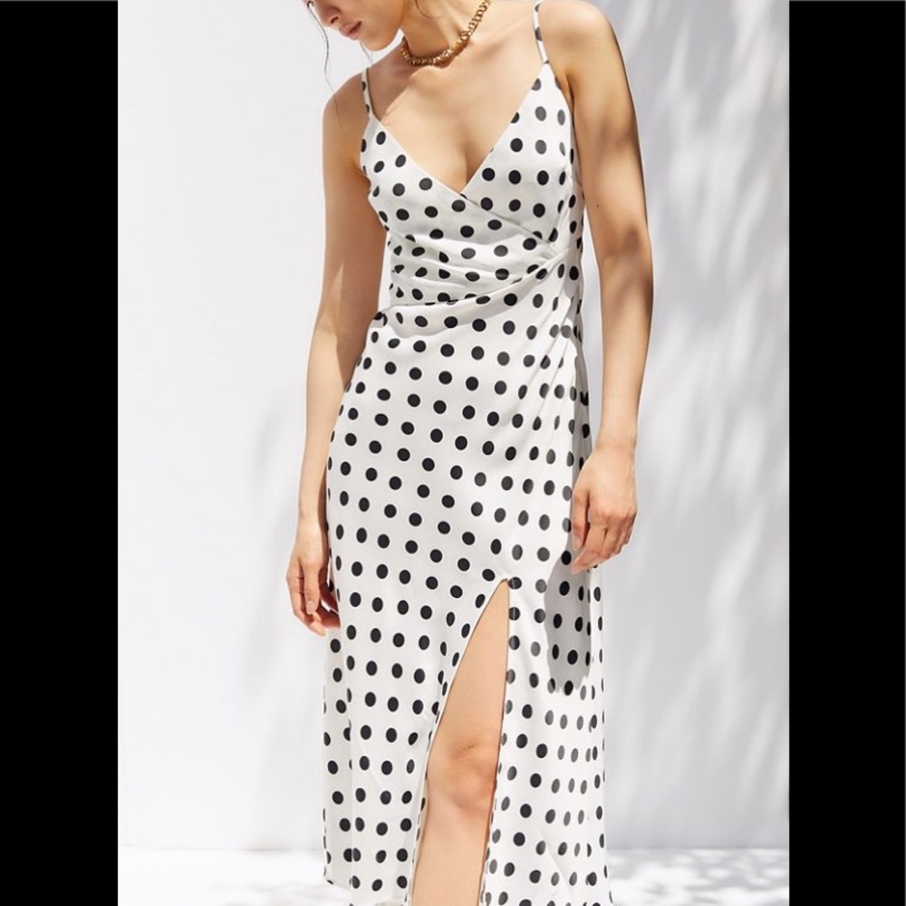 Midi Slit Slip Dress